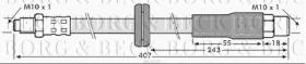 Borg & Beck BBH6029 - Tubo flexible de frenos