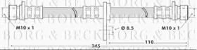 Borg & Beck BBH6194 - Tubo flexible de frenos