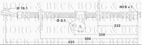 Borg & Beck BBH6198 - Tubo flexible de frenos