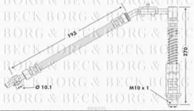Borg & Beck BBH6536 - Tubo flexible de frenos
