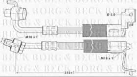Borg & Beck BBH6693 - Tubo flexible de frenos