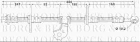 Borg & Beck BBH6697 - Tubo flexible de frenos