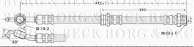Borg & Beck BBH6726 - Tubo flexible de frenos