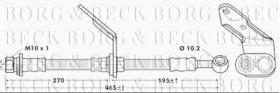 Borg & Beck BBH6742 - Tubo flexible de frenos