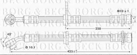 Borg & Beck BBH6744 - Tubo flexible de frenos
