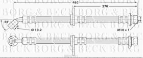 Borg & Beck BBH6781 - Tubo flexible de frenos