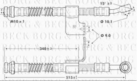 Borg & Beck BBH6800 - Tubo flexible de frenos