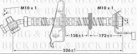 Borg & Beck BBH6803 - Tubo flexible de frenos