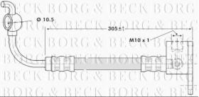 Borg & Beck BBH6809 - Tubo flexible de frenos