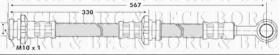Borg & Beck BBH6822 - Tubo flexible de frenos