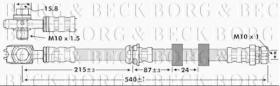 Borg & Beck BBH6851 - Tubo flexible de frenos