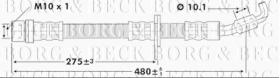 Borg & Beck BBH6859 - Tubo flexible de frenos