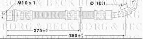 Borg & Beck BBH6859 - Tubo flexible de frenos