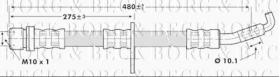 Borg & Beck BBH6860 - Tubo flexible de frenos