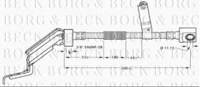 Borg & Beck BBH6931 - Tubo flexible de frenos