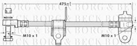 Borg & Beck BBH6996 - Tubo flexible de frenos