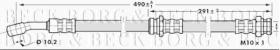 Borg & Beck BBH7011 - Tubo flexible de frenos