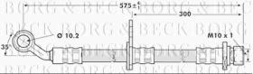 Borg & Beck BBH7016 - Tubo flexible de frenos