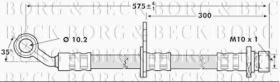 Borg & Beck BBH7017 - Tubo flexible de frenos