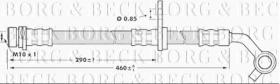 Borg & Beck BBH7022 - Tubo flexible de frenos