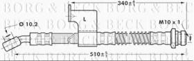 Borg & Beck BBH7032 - Tubo flexible de frenos