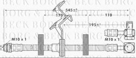 Borg & Beck BBH7087 - Tubo flexible de frenos