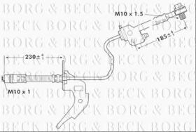 Borg & Beck BBH7121 - Tubo flexible de frenos