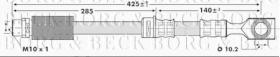 Borg & Beck BBH7124 - Tubo flexible de frenos