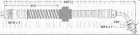 Borg & Beck BBH7132 - Tubo flexible de frenos