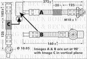 Borg & Beck BBH7149 - Tubo flexible de frenos