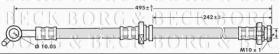 Borg & Beck BBH7160 - Tubo flexible de frenos