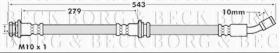 Borg & Beck BBH7162 - Tubo flexible de frenos