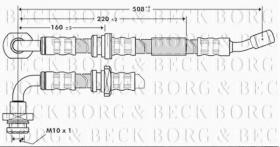 Borg & Beck BBH7211 - Tubo flexible de frenos