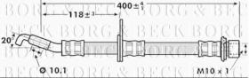 Borg & Beck BBH7255 - Tubo flexible de frenos