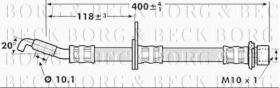 Borg & Beck BBH7255 - Tubo flexible de frenos