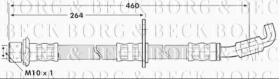 Borg & Beck BBH7264 - Tubo flexible de frenos