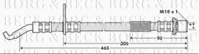 Borg & Beck BBH7329 - Tubo flexible de frenos