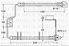 Borg & Beck BBH7410 - Tubo flexible de frenos