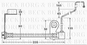 Borg & Beck BBH7414 - Tubo flexible de frenos