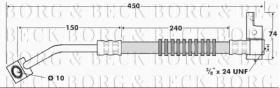 Borg & Beck BBH7415 - Tubo flexible de frenos