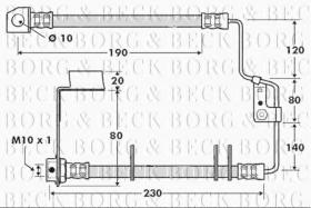 Borg & Beck BBH7416 - Tubo flexible de frenos