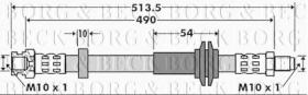 Borg & Beck BBH7423 - Tubo flexible de frenos