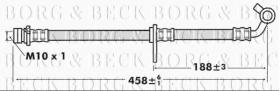 Borg & Beck BBH7443 - Tubo flexible de frenos