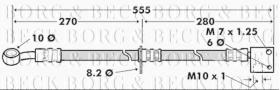Borg & Beck BBH7444 - Tubo flexible de frenos