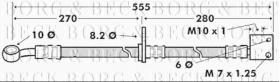 Borg & Beck BBH7445 - Tubo flexible de frenos
