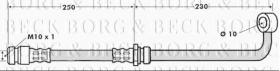 Borg & Beck BBH7471 - Tubo flexible de frenos
