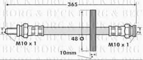Borg & Beck BBH7522 - Tubo flexible de frenos