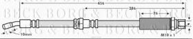 Borg & Beck BBH7548 - Tubo flexible de frenos