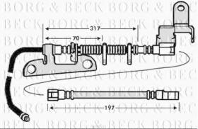 Borg & Beck BBH7553 - Tubo flexible de frenos