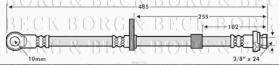 Borg & Beck BBH7554 - Tubo flexible de frenos